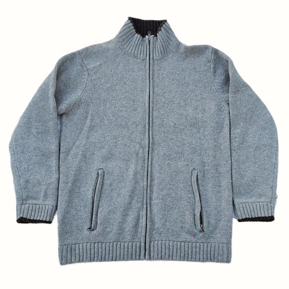 Patagonia Wool Zip Front Sweater Size M Tan Brown Knit Cardigan Pockets Medium - Picture 11 of 11